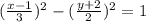 ( \frac{x-1 }{3} )^{2} -( \frac{y+2}{2} )^{2} =1