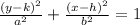 \frac{(y - k)^{2} }{a^{2} } + \frac{(x - h)^{2} }{b^{2} } = 1