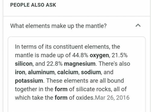 Which of the following describes characteristics of the earth’s mantle?