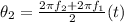 \theta_2 = \frac{2\pi f_2 + 2\pi f_1}{2}(t)