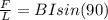 \frac{F}{L} = BI sin(90)