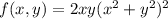 f(x,y)=2xy(x^2+y^2)^2