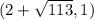 (2+ \sqrt{113}, 1)