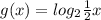 g(x) = log_{2} \frac{1}{2} x