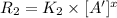 R_2=K_2\times [A']^x