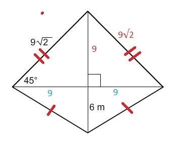 5. mc035-1.jpg what is the area of the kite?  135 m2 216 m2 90 m2 108 m2
