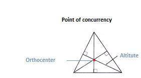 The point of concurrency of the altitudes of a triangle is called the