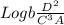 Logb\frac{D^{2}}{C^{3}A}