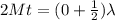2Mt = (0+\frac{1}{2})\lambda