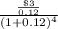 \frac{\frac{\$3}{0.12}}{(1+0.12)^4}