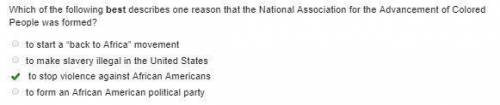 Which of the following best describes one reason that the national association for the advancement o
