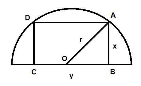 Find the area of the largest rectangle that can be inscribed in a semicircle of radius 5.