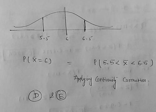 The value given below is discrete. use the continuity correction and describe the region of the norm