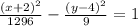 \frac{(x+2)^{2}}{1296} - \frac{(y-4)^{2}}{9} = 1
