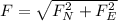 F=\sqrt{F_N^2+F_E^2}