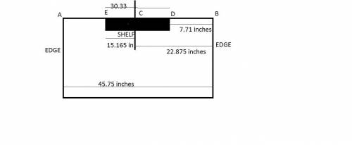 Suppose you want to place a shelf that is 30 1/3 inches long in the center of a wall that is 45 3/4