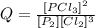Q = \frac{[PCl_{3}]^2}{[P_{2}][Cl_{2}]^3}