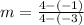 m=\frac{4-(-1)}{4-(-3)}