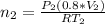 n_2 = \frac{P_2(0.8*V_2)}{RT_2}