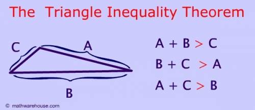 By the triangle inequality theorem, if two sides of a triangle have lengths of 3 and 7, what are all