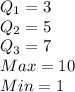 Q_1=3\\&#10;Q_2=5\\&#10;Q_3=7\\&#10;Max=10\\&#10;Min=1