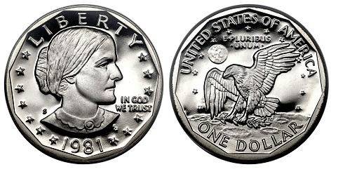 The border of a susan  b. anthony dollar is in the shape of a regular polygon. how many sides does t