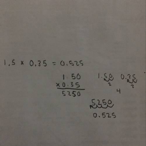 How to solve this **explain for more points** :  0.35 x 1.5