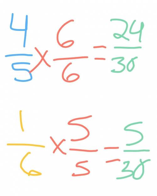 Find the sum, difference, product, or quotient. write your answer in simplest form. 4/5+1/6