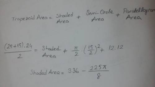 Find the area of the shaded region all units are in cm?