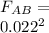 F_{AB}=\frac{9\times 10^{9}\times 5.1\times 10^{-6}\times 5.1\times 10^{-6}}}{0.022^{2}}