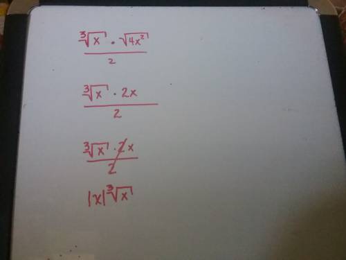 Simplify the expression c 3 cubed square root times 4x squared divided by 2