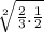 \sqrt [2] {\frac {2} {3} .\frac {1} {2}  }