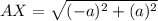 AX=\sqrt{(-a)^{2}+(a)^{2}}