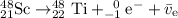\rm ^{48}_{21}Sc \to ^{48}_{22}Ti + ^{\phantom{1}\,0}_{-1}e^{-} + \bar{\mathnormal{v}}_e