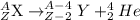 _Z^A\textrm{X}\rightarrow _{Z-2}^{A-4}Y+_2^4{He}