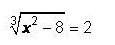 Solve the equation below: a.) x = –4 b.) x = 4 c.) x = –4 or x = 4 d.) no real solution