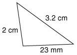 What is the perimeter of the following figure in centimeters? 28.2 cm 5.7 cm 7.5 cm 57 cm