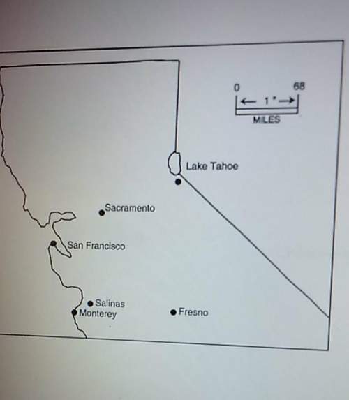 Two cities in californinia are about 280 miles apart.about how many inches apart would they be on th