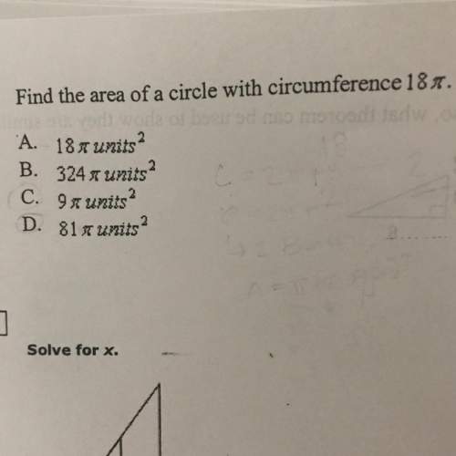 Find the area of a circle with the circumference 18(pi)