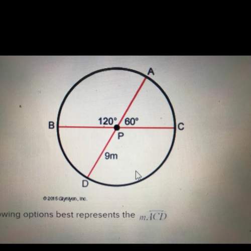 Given circle p, which of the following options best represents the macd a. 60 degrees b. 120 degrees