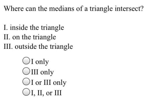 Where can the medians of a triangle intersect?