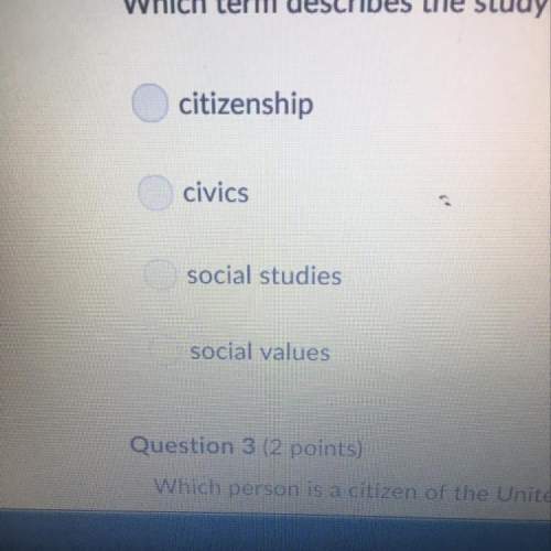 Which term describes the study of the right and duties of citizens