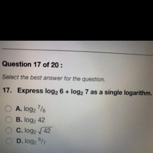 Express log2 6+ log2 7 as a single logarithm