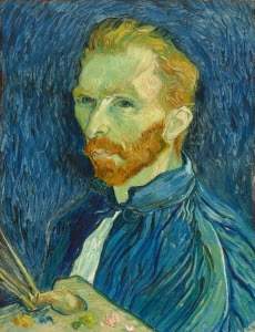 4. which techniques did van gogh use to create this self-portrait? (1 point) smooth blending and sh