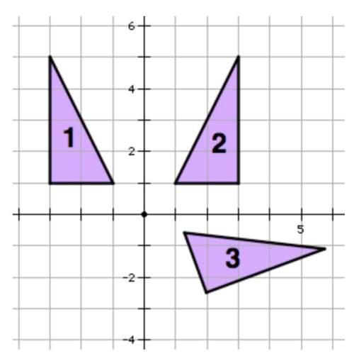 The triangle is transformed as shown in the diagram. describe the transformation. a) dilation, then