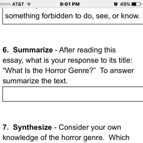 After reading this essay: what was the horror genre. what was your reaction to the title. summarize
