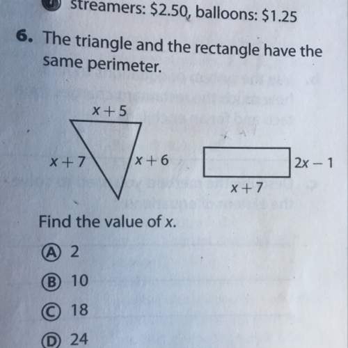 The triangle and the rectangle have the same perimeter. find the value of x