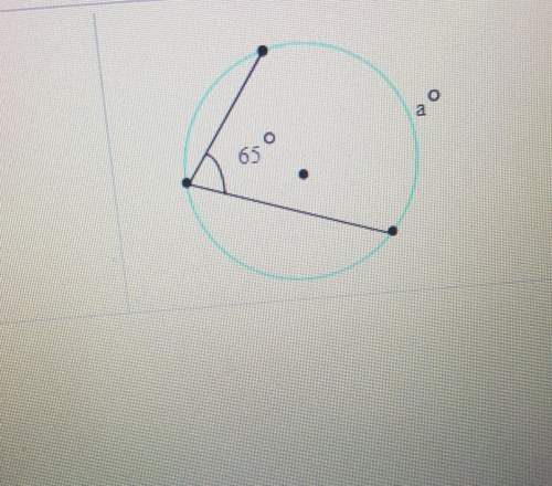 Find the value of a. the dot represents the center if the circle