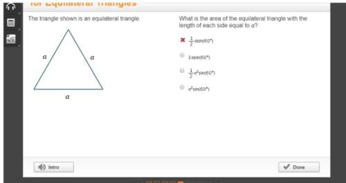 What is the area of the equilateral triangle with the length of each side equal to a?