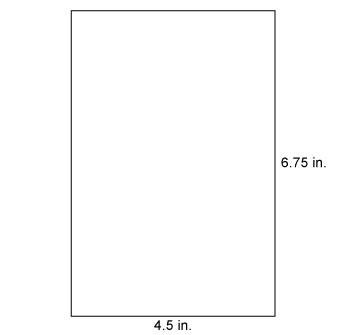 What is the area of the rectangle? 3.0375 in² 11.25 in² 22.50 in² 30.375 in²